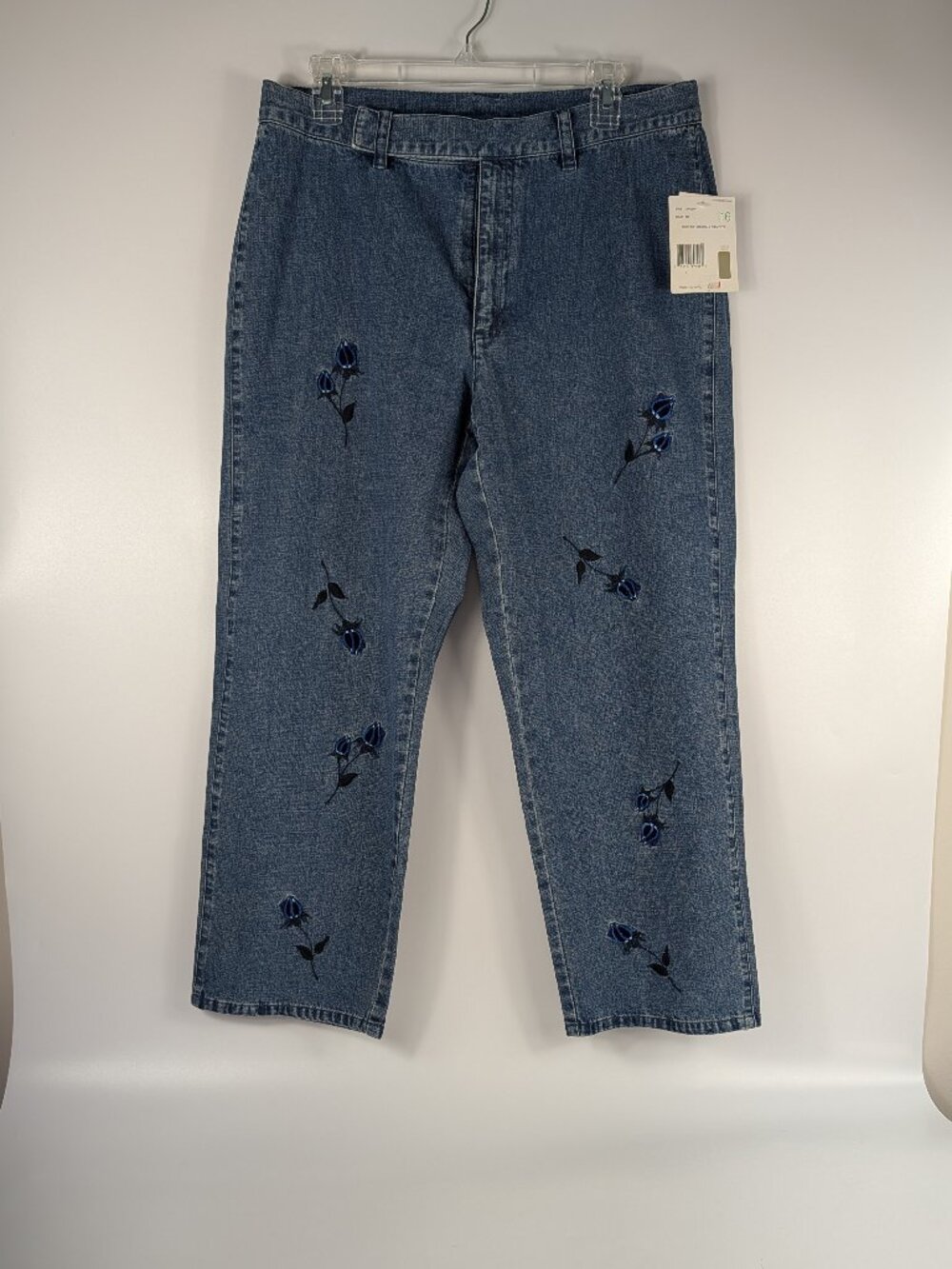 Liz Claiborne Lizwear Petites Embroidered Jeans NWT Size 16